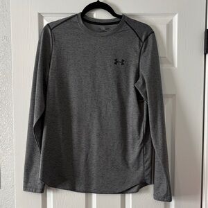 Under Armour Gray Heather Long-Sleeve Performance Top